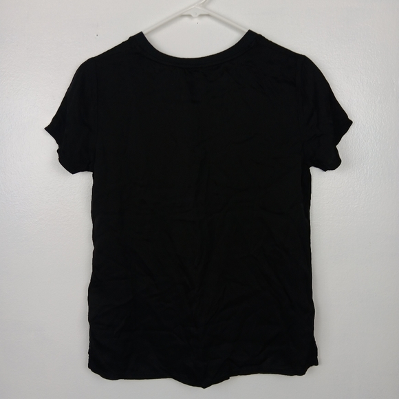 Nation Sport Wear June Santeen V-Neck Black Size XS Goth Black Fairy whimsigoth - Picture 6 of 8